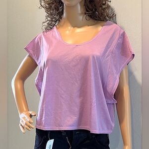 Varley Women's Lilac Landon Crop Top Size XL New With Tags